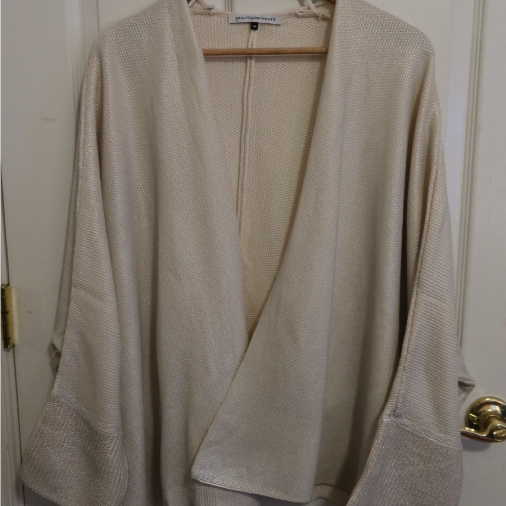 Adolfo Dominguez Cream Poncho